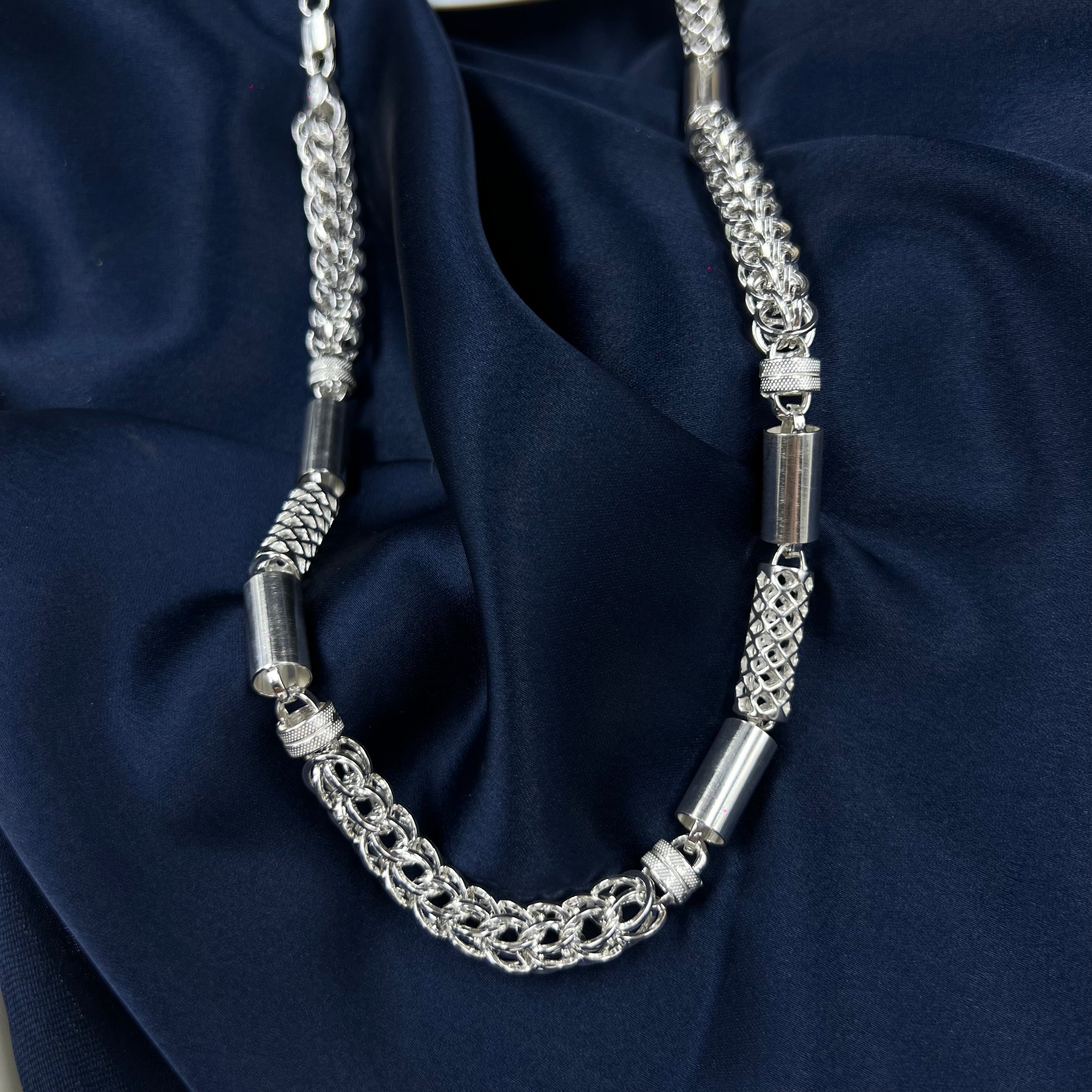 Stylish Alpha Silver Chain
