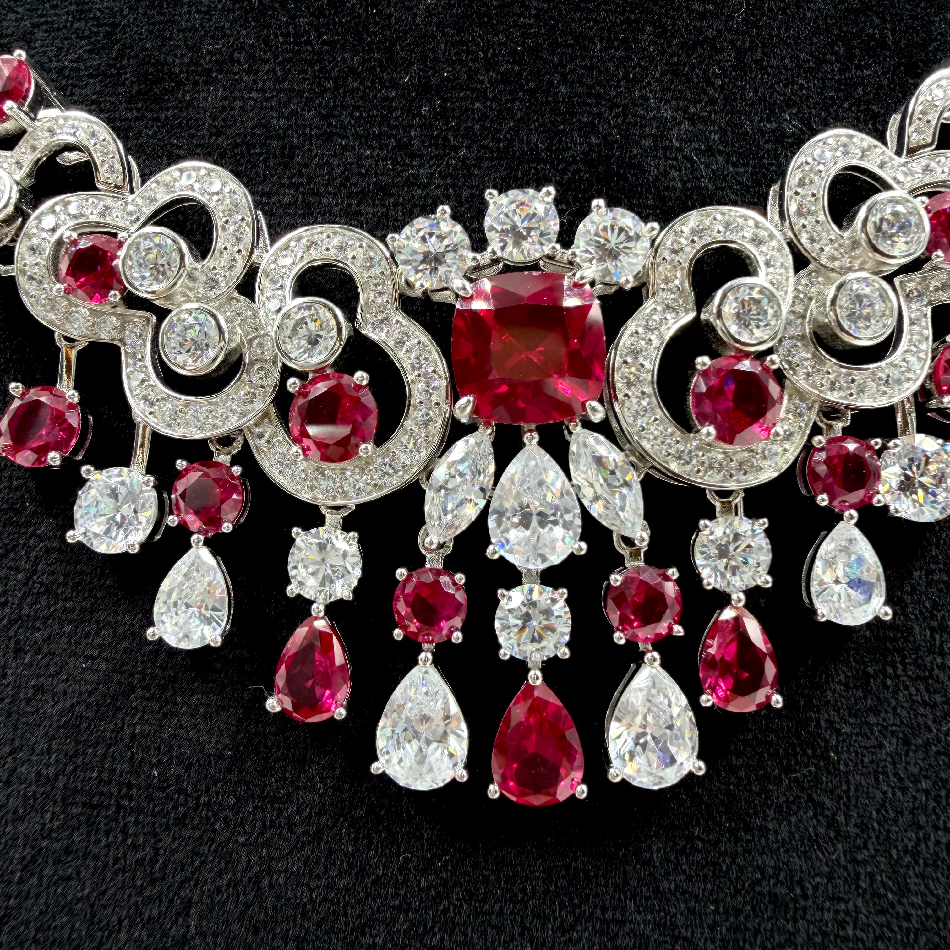 Stylish red necklace from House of Janya