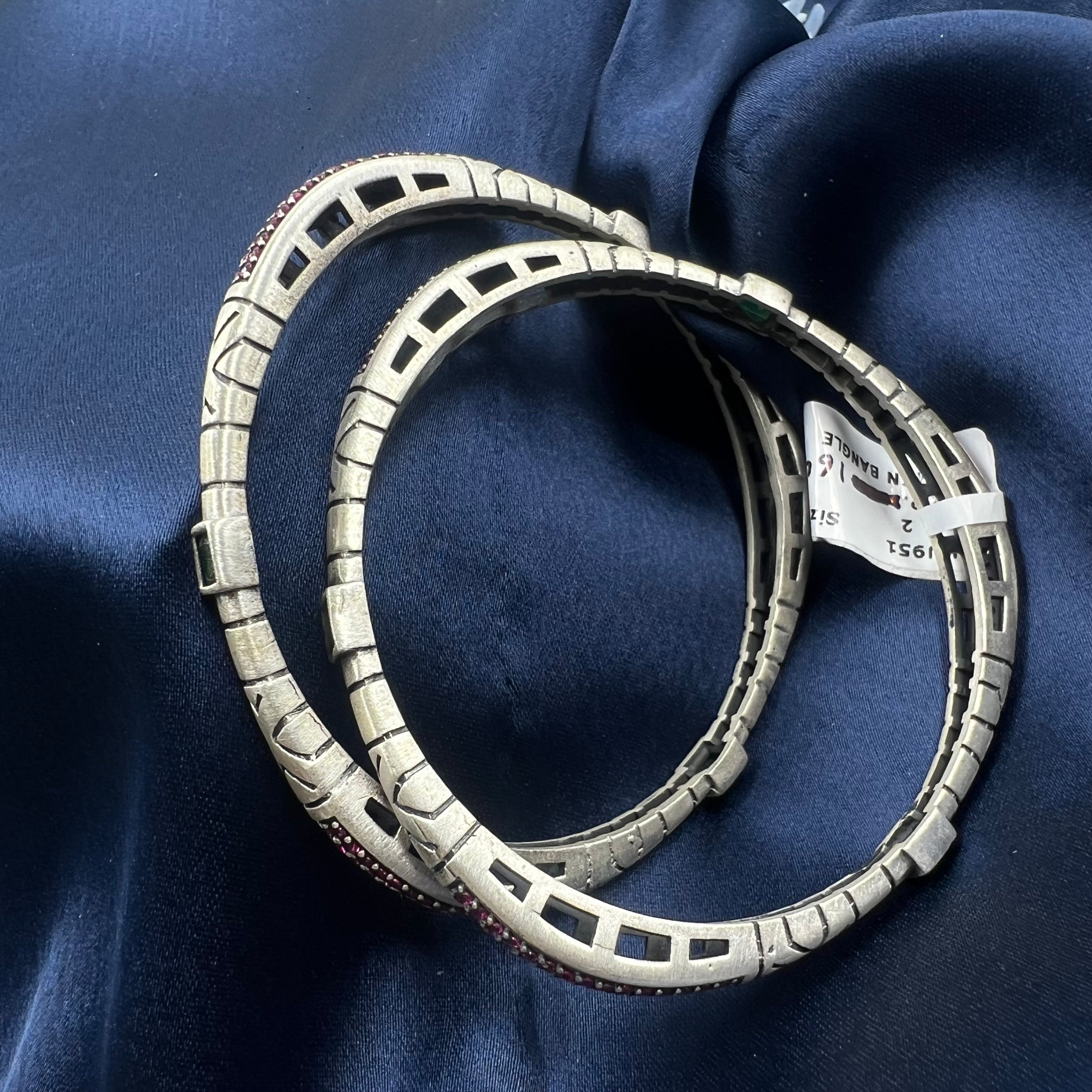stylish riva silver bangles