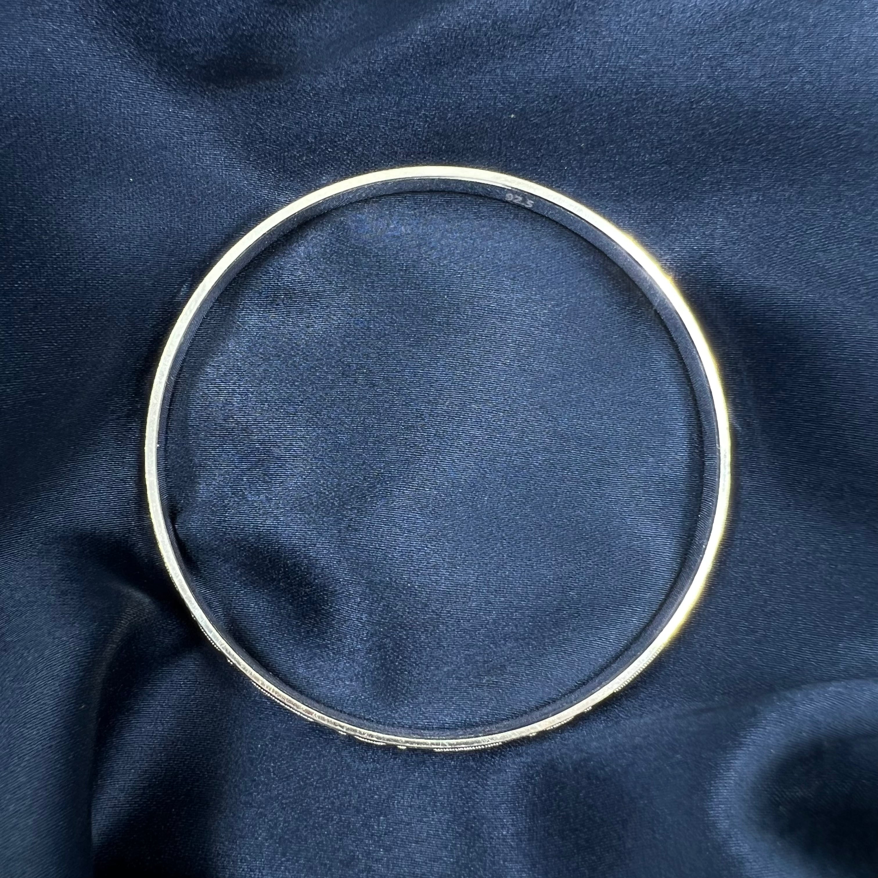 stylish silver bangle set