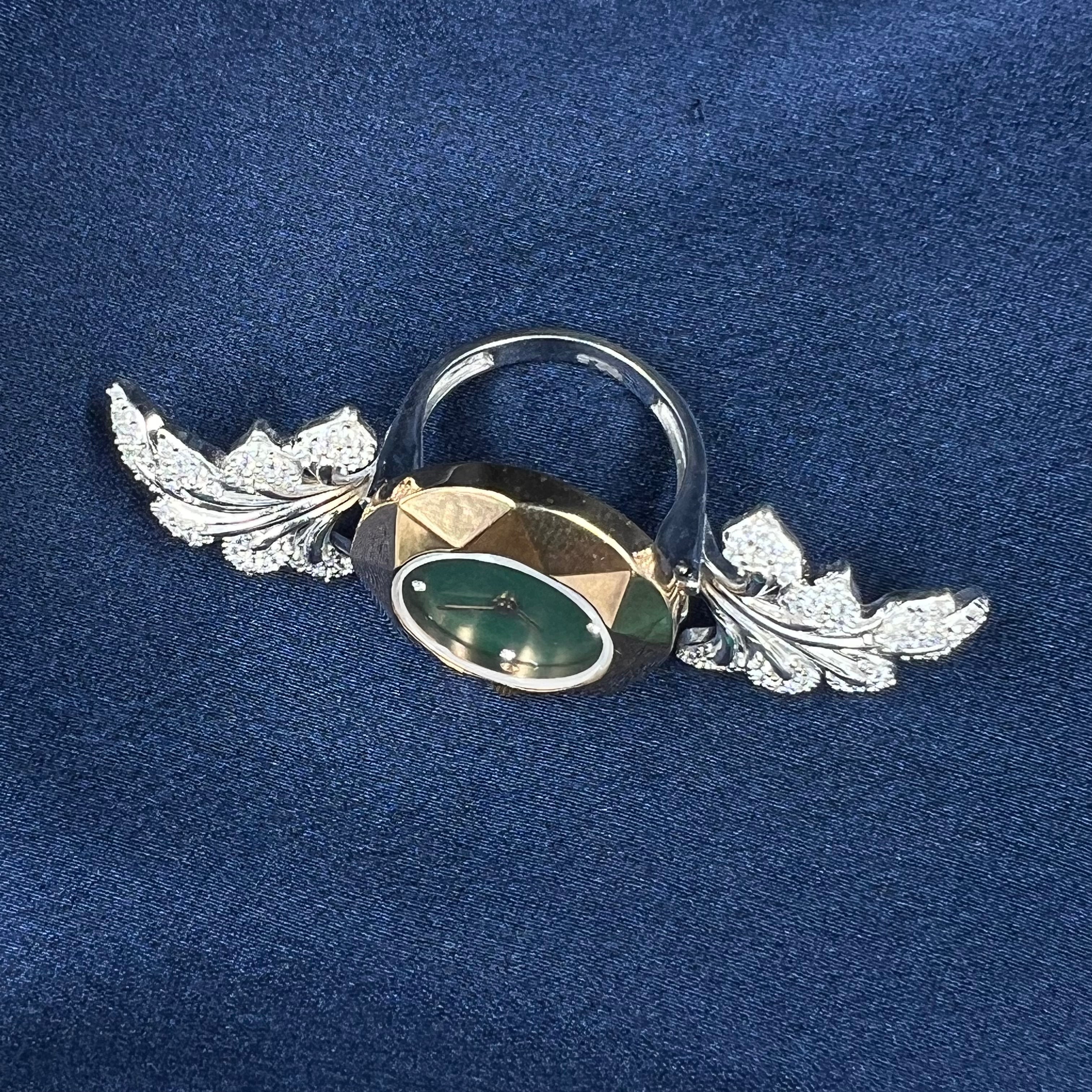 stylish zuri silver ring watch