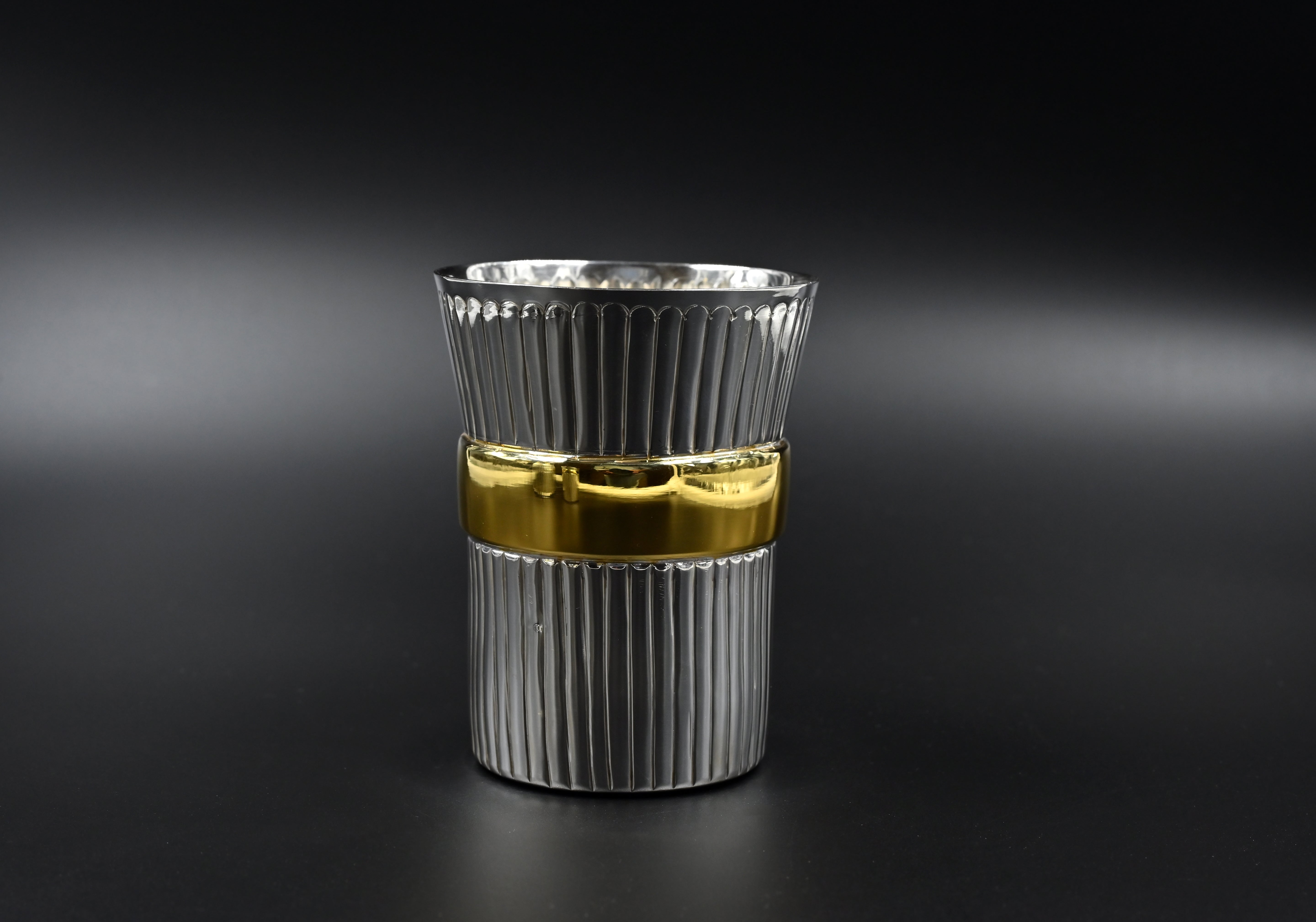 Detailed swarna kala silver jug and glasses