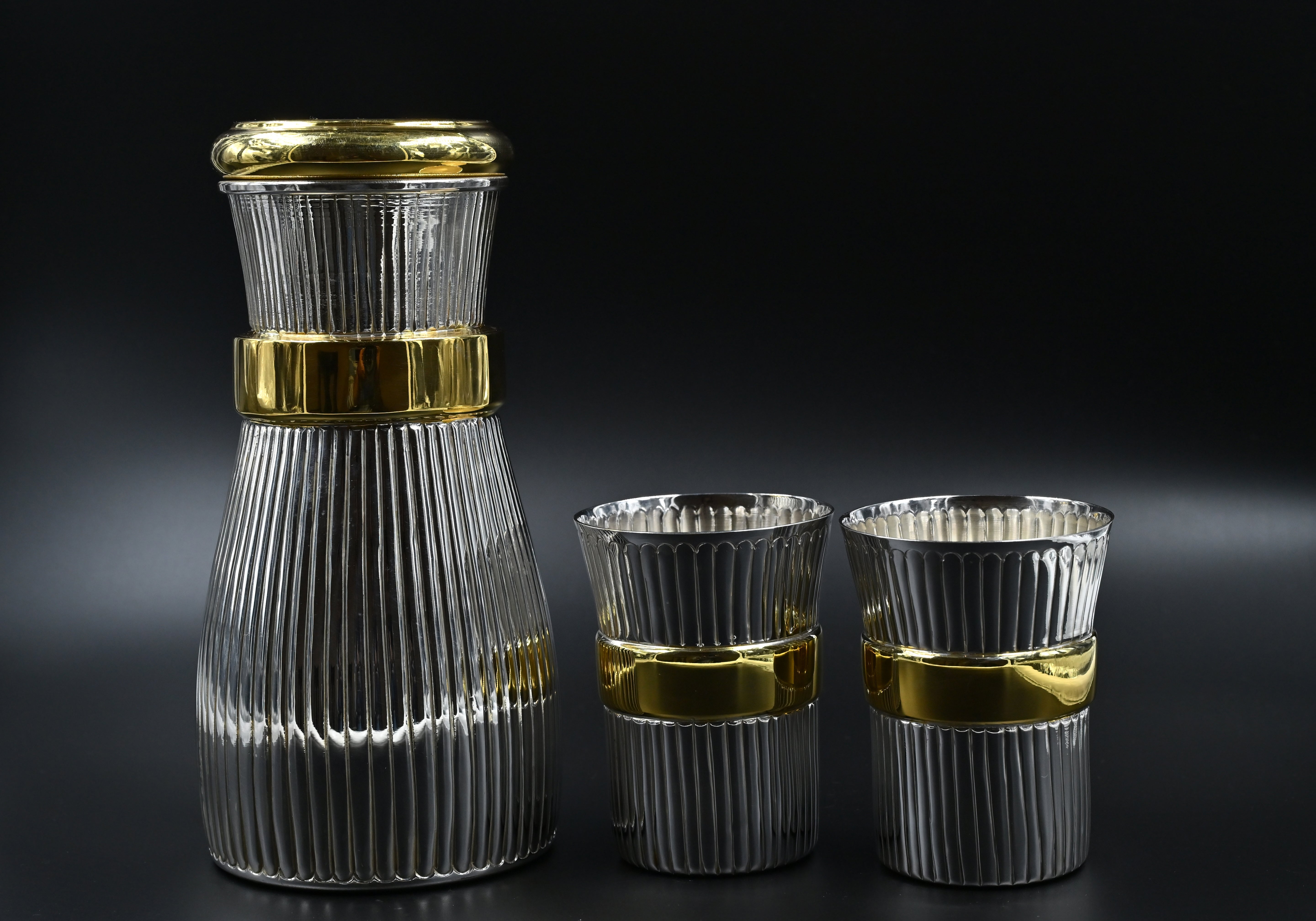 Swarna Kala Jug Set 925 silver with glasses