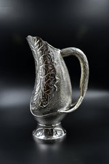 Detailed Taru jug and glass set in 925 silver