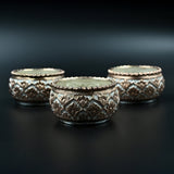 Traditional silver pooja thali set