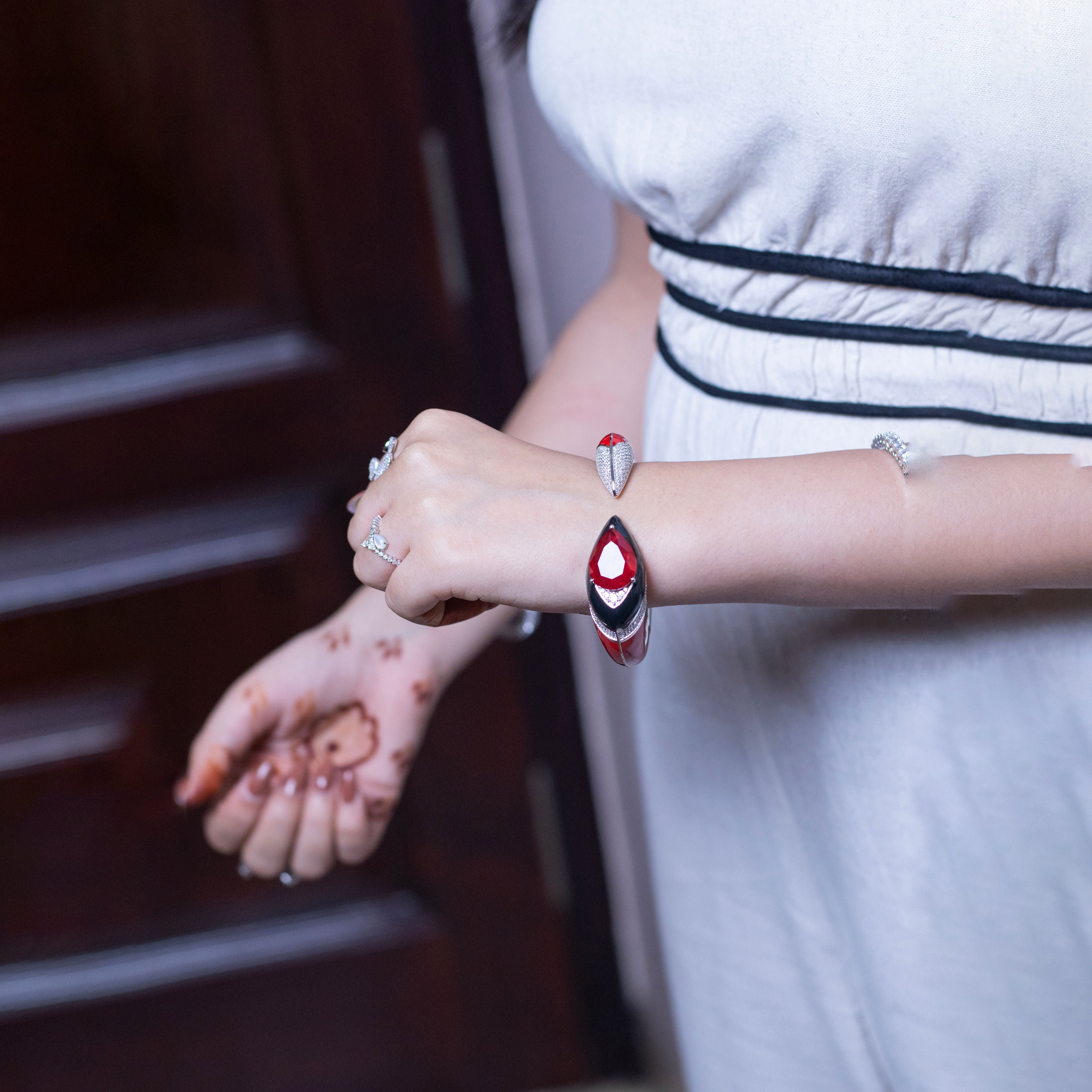 Vermilion Vibe bracelet in 925 silver