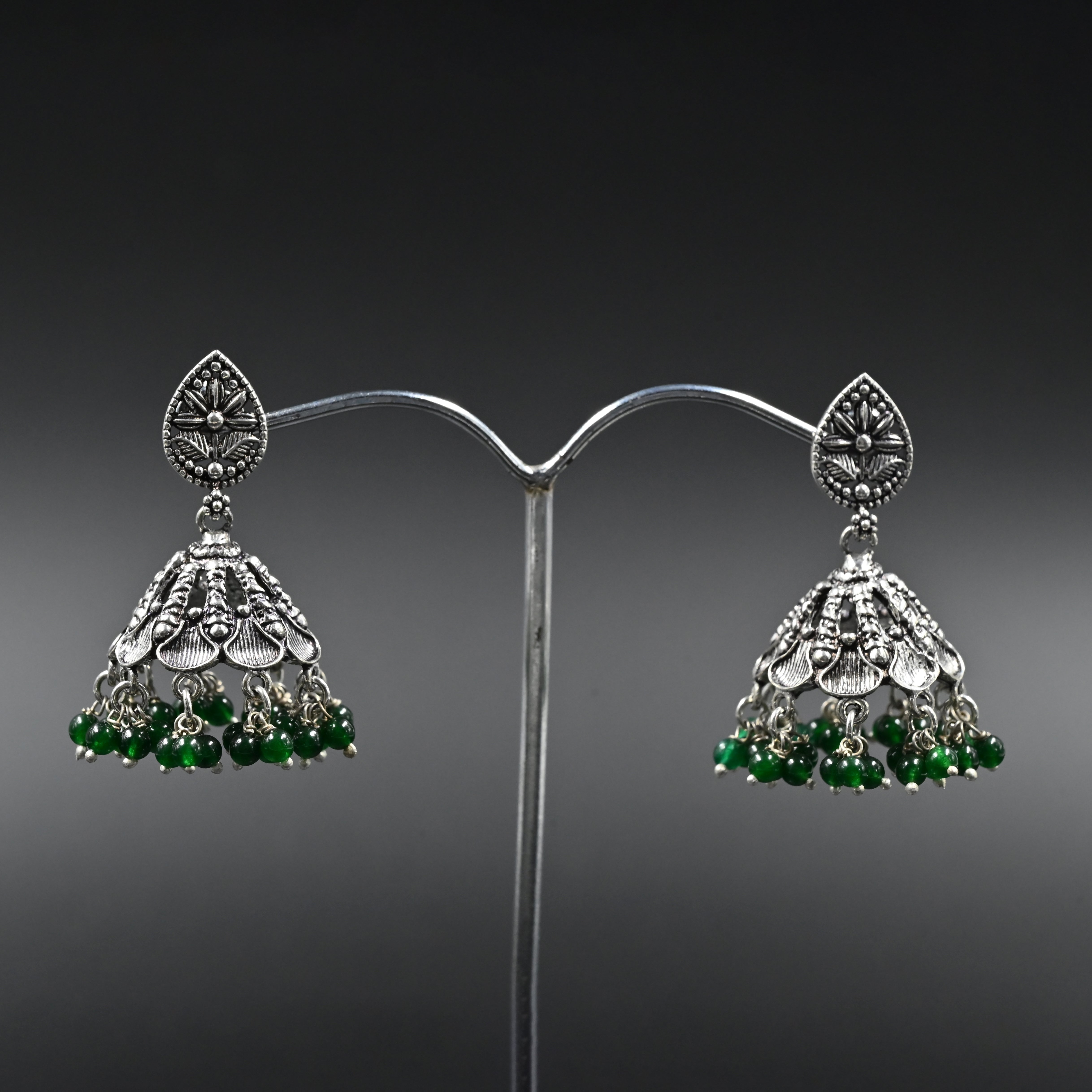 Vrinda jhumki in 925 silver