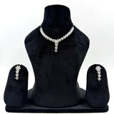 White stone necklace in 925 silver