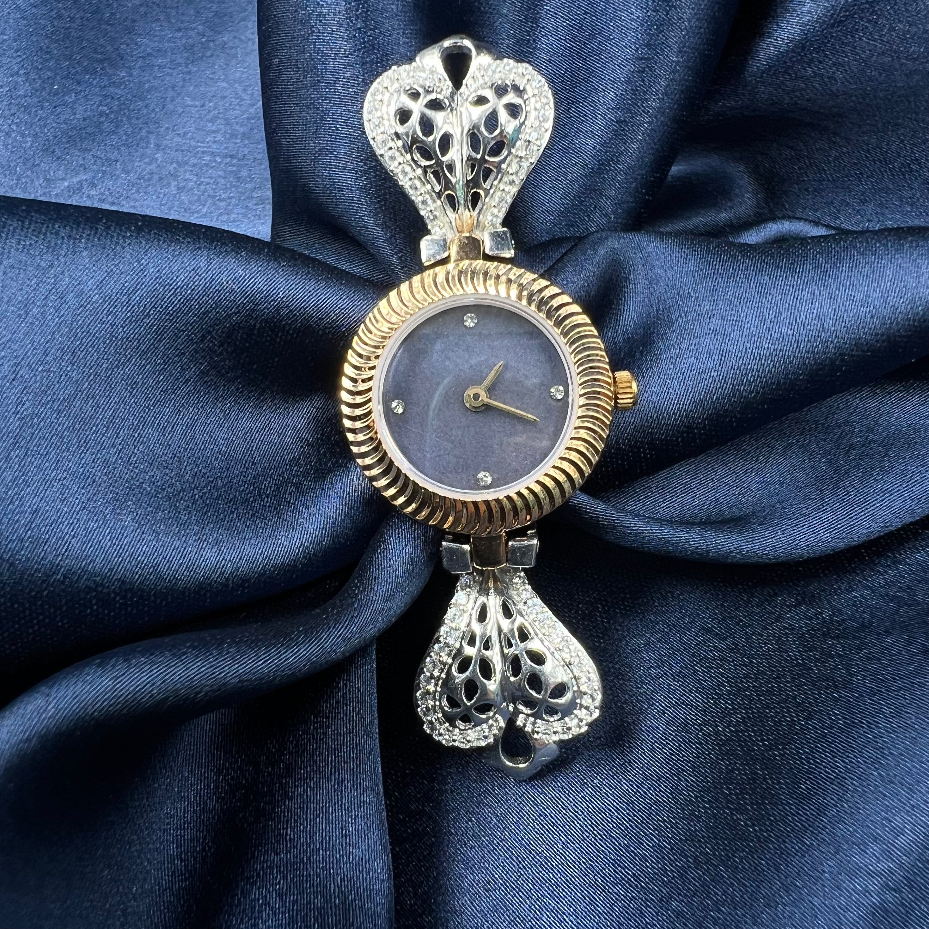 women silver watch ring fashion
